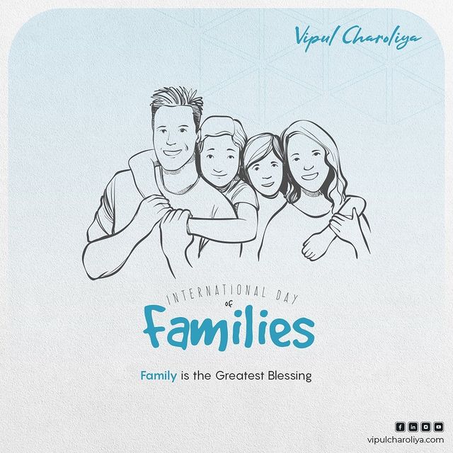The significance of family in our lives is incomparable, love your family. 

#InternationalDayofFamilies #InternationalDayofFamilies2021 #familyday #familyday2021 #family #love #familylove #togetherlove #vipulcharoliya