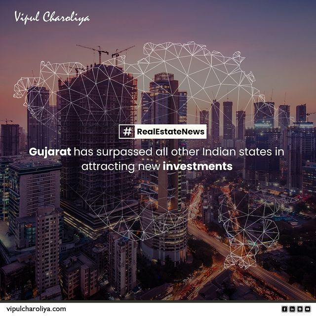 Gujarat has surpassed all other Indian states in luring new investments from both domestic and foreign corporations, according to data from the Centre for Monitoring Indian Economy (CMIE). Fresh investments worth INR 3.98 trillion were announced for Gujarat during the financial year 2022. 

#Investment #Gujarat #ForeignInvestment #Property #Realestate #RealEstateNews #RealEstateFacts #Gujarat #VipulCharoliya